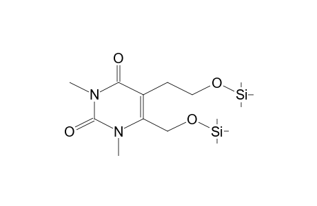 1,3-Dimethyl-5-(2-trimethylsilyloxyethyl)-6-(trimethylsilyloxymethyl)pyrimidine-2,4-dione