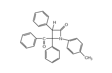 4-benzoyl-3,4-diphenyl-1-p-tolyl-2-azetidinone