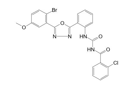 1-{o-[5-(2-bromo-5-methoxyphenyl)-1,3,4-oxadiazol-2-yl]phenyl}-3-(o-chlorobenzoyl)urea