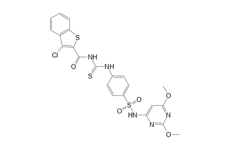 4-[({[(3-chloro-1-benzothien-2-yl)carbonyl]amino}carbothioyl)amino]-N-(2,6-dimethoxy-4-pyrimidinyl)benzenesulfonamide