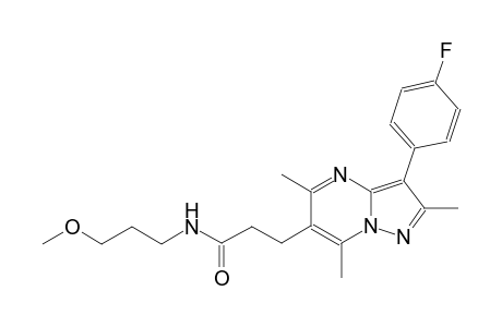 pyrazolo[1,5-a]pyrimidine-6-propanamide, 3-(4-fluorophenyl)-N-(3-methoxypropyl)-2,5,7-trimethyl-