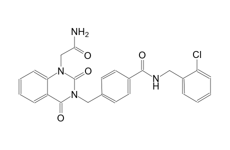 4-[(1-(2-amino-2-oxoethyl)-2,4-dioxo-1,4-dihydro-3(2H)-quinazolinyl)methyl]-N-(2-chlorobenzyl)benzamide