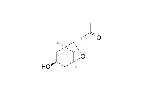 4-[(1R*,3S*,5S*,8S*)-3-hydroxy-1,5-dimethyl-6-oxabicyclo[3.2.1]oct-8-yl]butan-2-one