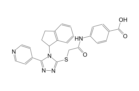 benzoic acid, 4-[[[[4-(2,3-dihydro-1H-inden-1-yl)-5-(4-pyridinyl)-4H-1,2,4-triazol-3-yl]thio]acetyl]amino]-