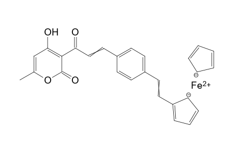 3-{3-[4-(2-Ferrocenylvinyl)phenyl]acryloyl}-4-hydroxy-6-methyl-2H-pyran-2-one