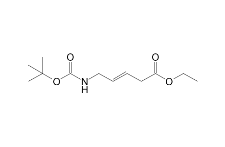 Ethyl 5-(t-butoxycarbonyl)aminopent-3-enoate