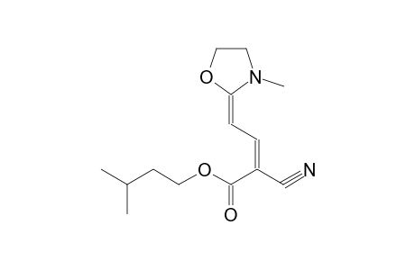 isopentyl (2Z,4E)-2-cyano-4-(3-methyl-1,3-oxazolidin-2-ylidene)-2-butenoate