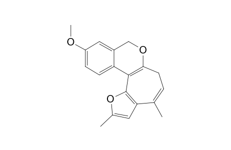 2,4-Dimethyl-10-methoxyfuro[2',3':3,4]cyclohepta[1,2-c](6,8-H)-isochromene