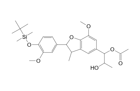 7-Methoxy-3-methyl-2-[4-(tert-butyldimethylsilyl)oxy-3-methoxyphenyl]-5-(2-hydroxy-1-acetoxypropyl)benzofuran