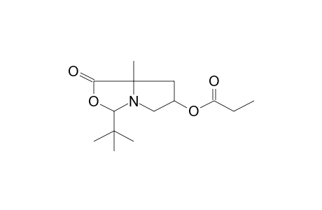 1H,3H-Pyrrolo[1,2-c]oxazol-1-one, 3-(1,1-dimethylethyl)tetrahydro-6-(1-oxopropoxy)-7a-methyl-, [3R-(3.alpha.,6.alpha.,7a.alpha.)]-