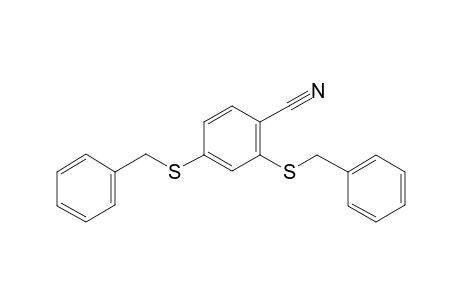 benzonitrile, 2,4-bis[(phenylmethyl)thio]-