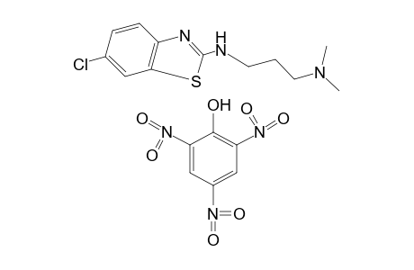 6-chloro-2-(3-dimethylaminopropylamino)benzothiazole, picrate