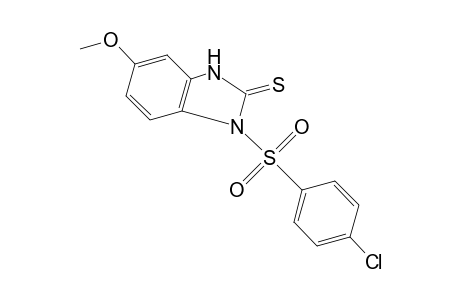 1-[(p-chlorophenyl)sulfonyl]-5-methoxy-2-benzimidazolinethione