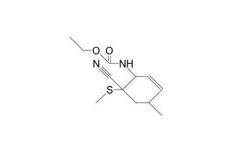 1-Carboethoxyamido-2-cyano-4-methyl-2-thiomethyl-5-cyclohexene
