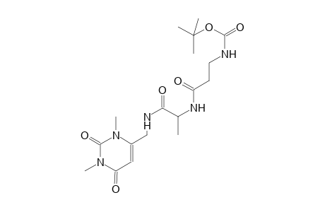 carbamic acid, [3-[[1-methyl-2-oxo-2-[[(1,2,3,6-tetrahydro-1,3-dimethyl-2,6-dioxo-4-pyrimidinyl)methyl]amino]ethyl]amino]-3-oxopropyl]-, 1,1-dimethylethyl ester