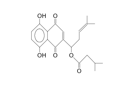 5,8-dihydroxy-2-(1-hydroxy-4-methyl-3-pentenyl)-1,4-naphthoquinone, 1-isovalerate