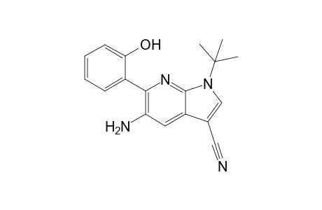 5-Amino-1-tert-butyl-6-(2-hydroxyphenyl)-1H-pyrrolo[2,3-b]pyridine-3-carbonitrile