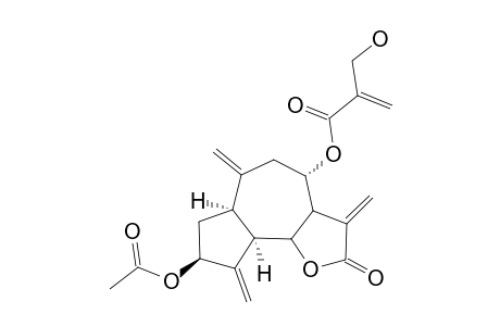 8-o-(2-Hydroxymethyl-2-propenoyl)-3-acetoxy-4(15),10(14),11(13)-guaiatrien-12,6-olide