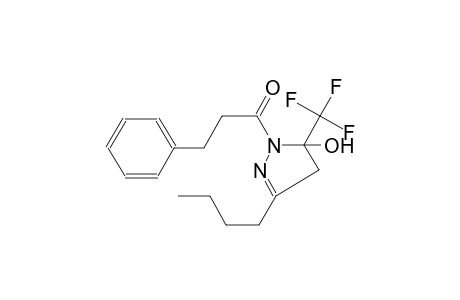 3-butyl-1-(3-phenylpropanoyl)-5-(trifluoromethyl)-4,5-dihydro-1H-pyrazol-5-ol