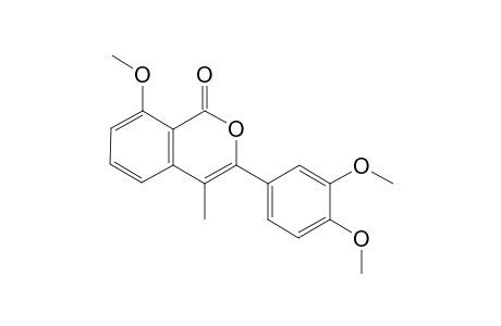 3-(3,4-Dimethoxyphenyl)-8-methoxy-4-methylisocoumarin