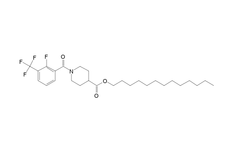 Isonipecotic acid, N-(2-fluoro-3-trifluoromethylbenzoyl)-, tridecyl ester