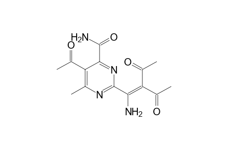 5-acetyl-2-(2-acetyl-1-amino-3-oxo-1-butenyl)-6-methyl-4-pyrimidinecarboxamide