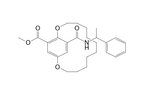 18-(1-Phenylethylcarbamoyl)-2,13-dioxabicyclo[12.2.2]octadeca-1(17),14(18),15-triene-15-carboxylic acid, methyl ester