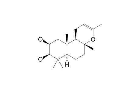 8.alpha.,13-Epoxy-14,15-bis-nor-labd-12-ene-2,3-diol