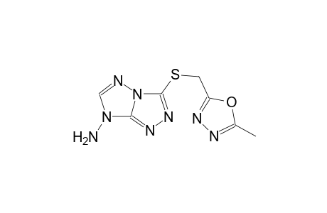 7H-1,2,4-Triazolo[4,3-b]-1,2,4-triazol-7-amine, 3-(5-methyl-1,3,4-oxadiazol-2-ylmethylthio)-