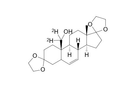 19,19-Dideutero-3,3-ethylendioxy-17,17-ethylendioxy-19-ol-androst-6-ene