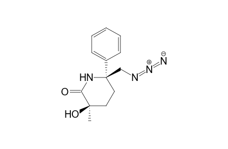 (3R*,6S*)-3-Hydroxy-6-(azidomethyl)-3-methyl-6-phenyl-tetrahydro-2(1H)-pyridinone