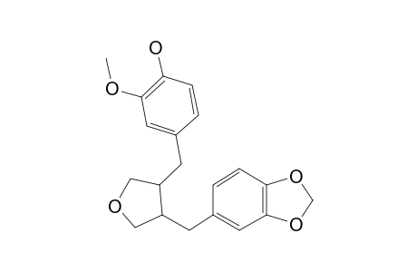 4-((4-(Benzo[D][1,3]dioxol-5-ylmethyl)tetrahydrofuran-3-yl)methyl)-2-methoxyphenol