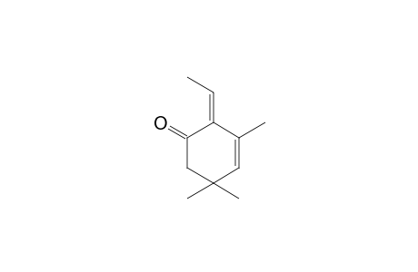 (2Z)-2-ethylidene-3,5,5-trimethylcyclohex-3-en-1-one