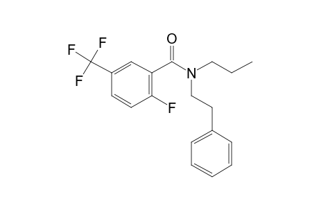 2-Fluoro-5-(trifluoromethyl)benzamide, N-(2-phenylethyl)-N-propyl-