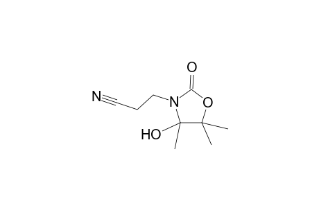 3-(4-hydroxy-4,5,5-trimethyl-2-oxo-1,3-oxazolidin-3-yl)propanenitrile