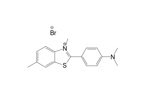 3,6-dimethyl-2-[p-(dimethylamino)phneyl]benzothiazolium bromide