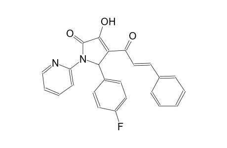 2-(4-fluorophenyl)-4-hydroxy-3-[(E)-1-oxo-3-phenylprop-2-enyl]-1-(2-pyridinyl)-2H-pyrrol-5-one