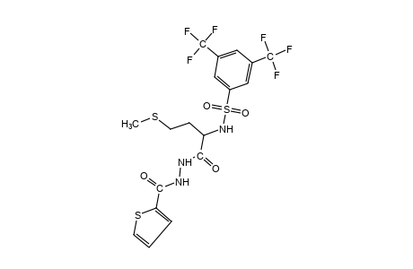 1-{N-[(alpha,alpha,alpha,alpha',alpha',alpha'-hexafluoro-3,5-xylyl)sulfonyl]methionyl}-2-(2-thenoyl)hydrazine