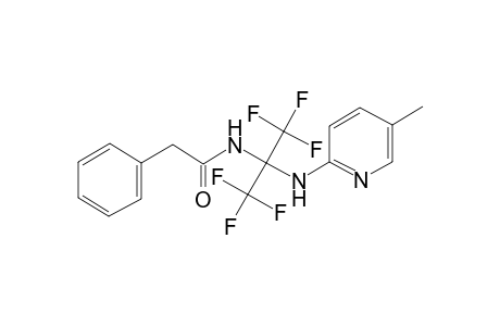 2-phenyl-N-[2,2,2-trifluoro-1-[(5-methyl-2-pyridinyl)amino]-1-(trifluoromethyl)ethyl]acetamide