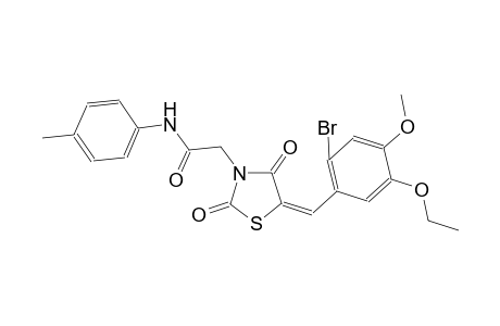 2-[(5E)-5-(2-bromo-5-ethoxy-4-methoxybenzylidene)-2,4-dioxo-1,3-thiazolidin-3-yl]-N-(4-methylphenyl)acetamide