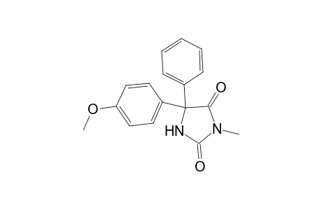 2,4-Imidazolidinedione, 5-(4-methoxyphenyl)-3-methyl-5-phenyl-