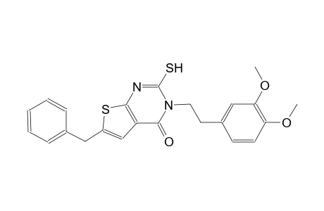 6-benzyl-3-[2-(3,4-dimethoxyphenyl)ethyl]-2-sulfanylthieno[2,3-d]pyrimidin-4(3H)-one