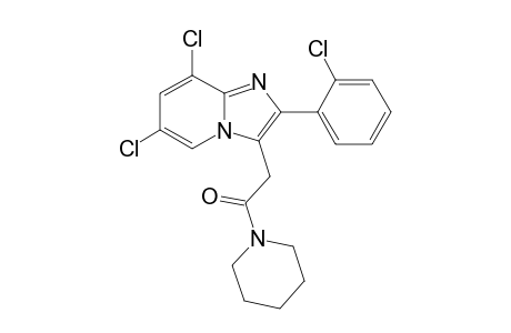 2-(2"-Chlorophenyl)-3-[(2'-oxo-2'-piperidin-1'-yl)ethyl]-6,8-dichloroimidazo[1,2-a]pyridine