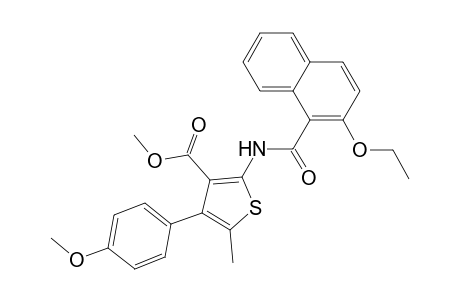 Methyl 2-[(2-ethoxy-1-naphthoyl)amino]-4-(4-methoxyphenyl)-5-methyl-3-thiophenecarboxylate