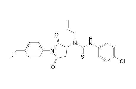 N-allyl-N'-(4-chlorophenyl)-N-[1-(4-ethylphenyl)-2,5-dioxo-3-pyrrolidinyl]thiourea