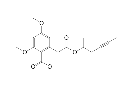 2,4-Dimethoxy-6-(1-methylpent-3-ynyloxycarbonylmethyl)benzoic acid