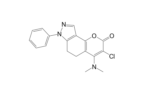 3-chloro-6,7-dihydro-4-N-(dimethylamino)-7-phenylpyrano[2,3-e]indazol-2(5H)-one