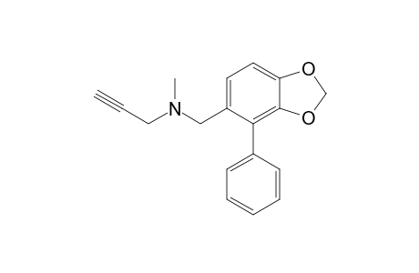 Methyl-[(4-phenyl-1,3-benzodioxol-5-yl)methyl]-propargyl-amine