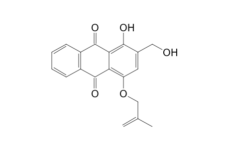 1-Hydroxy-2-(hydroxymethyl)-4-(2'-methylprop-2'-enyloxy)anthraquinone
