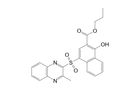 1-hydroxy-4-[(3-methyl-2-quinoxalinyl)sulfonyl]-2-naphthoic acid, propyl ester